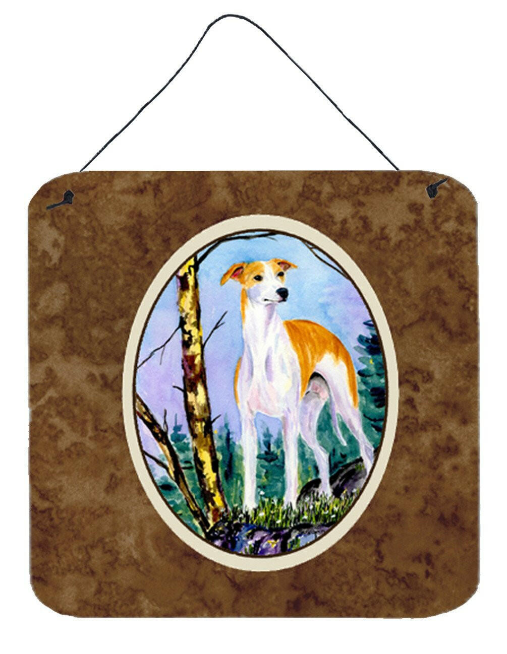 Whippet Aluminium Metal Wall or Door Hanging Prints by Caroline's Treasures