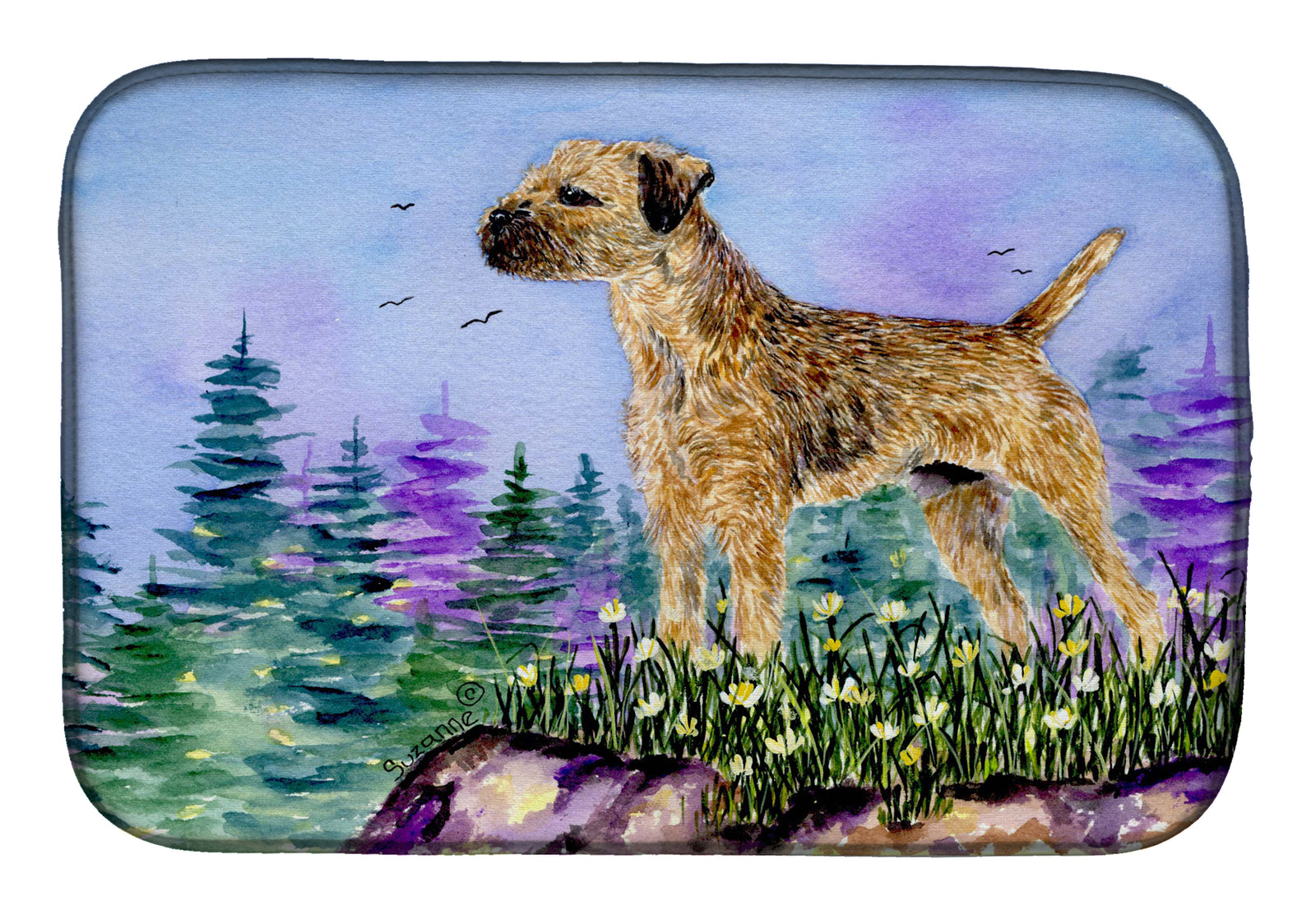 Border Terrier Dish Drying Mat SS8664DDM  the-store.com.