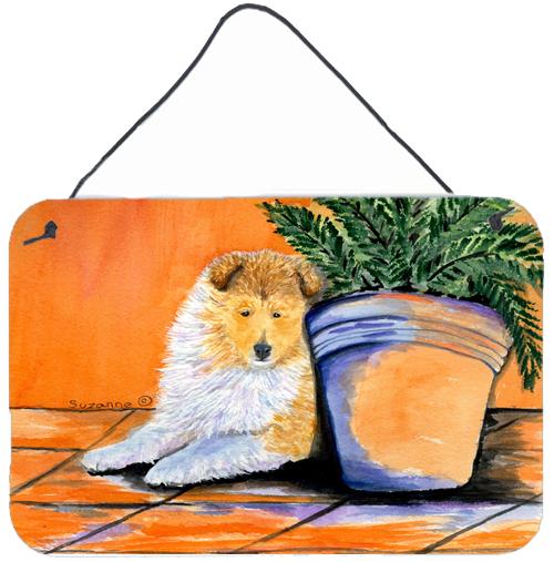 Sheltie Indoor Aluminium Metal Wall or Door Hanging Prints by Caroline&#39;s Treasures