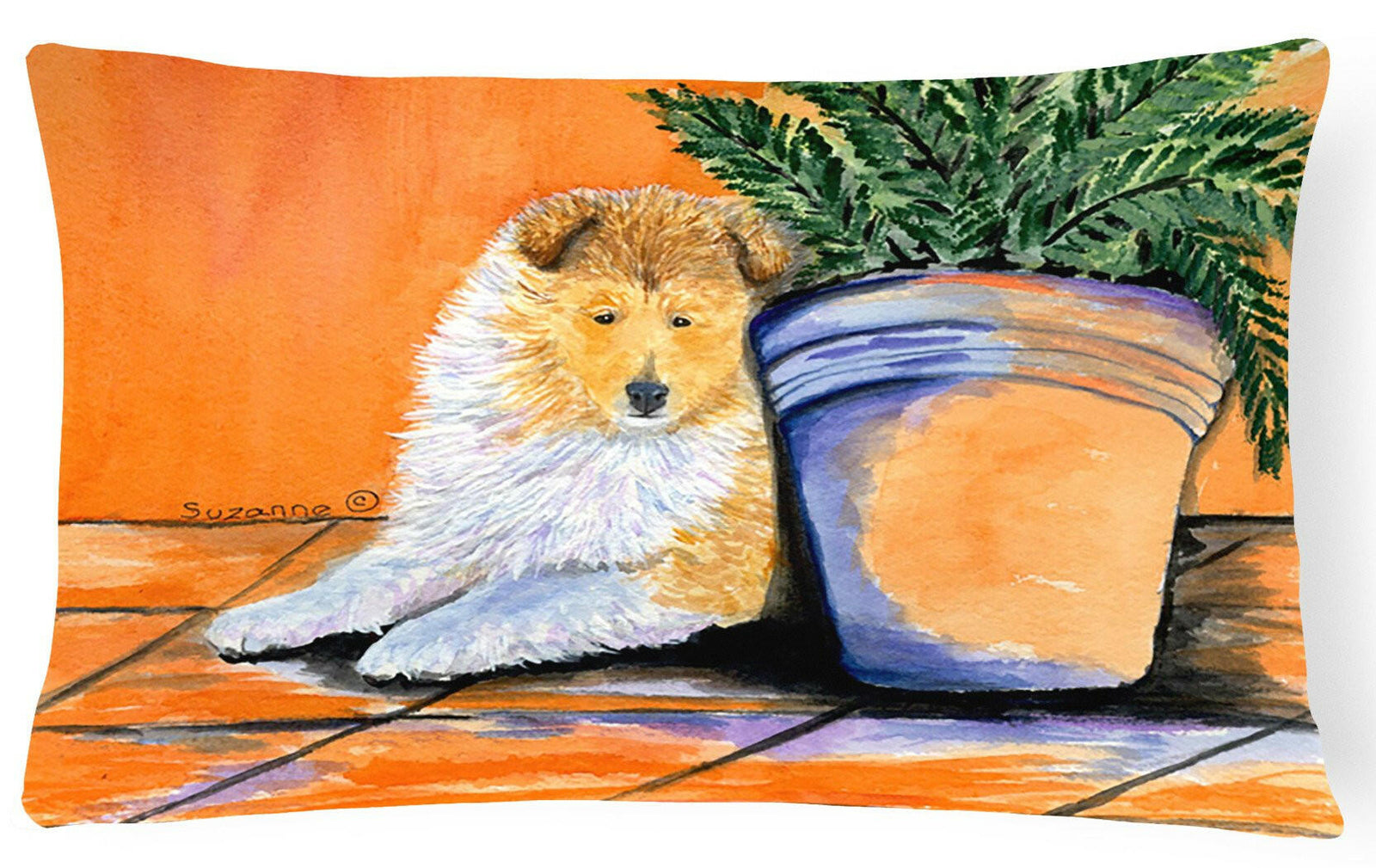 Sheltie Decorative   Canvas Fabric Pillow by Caroline's Treasures