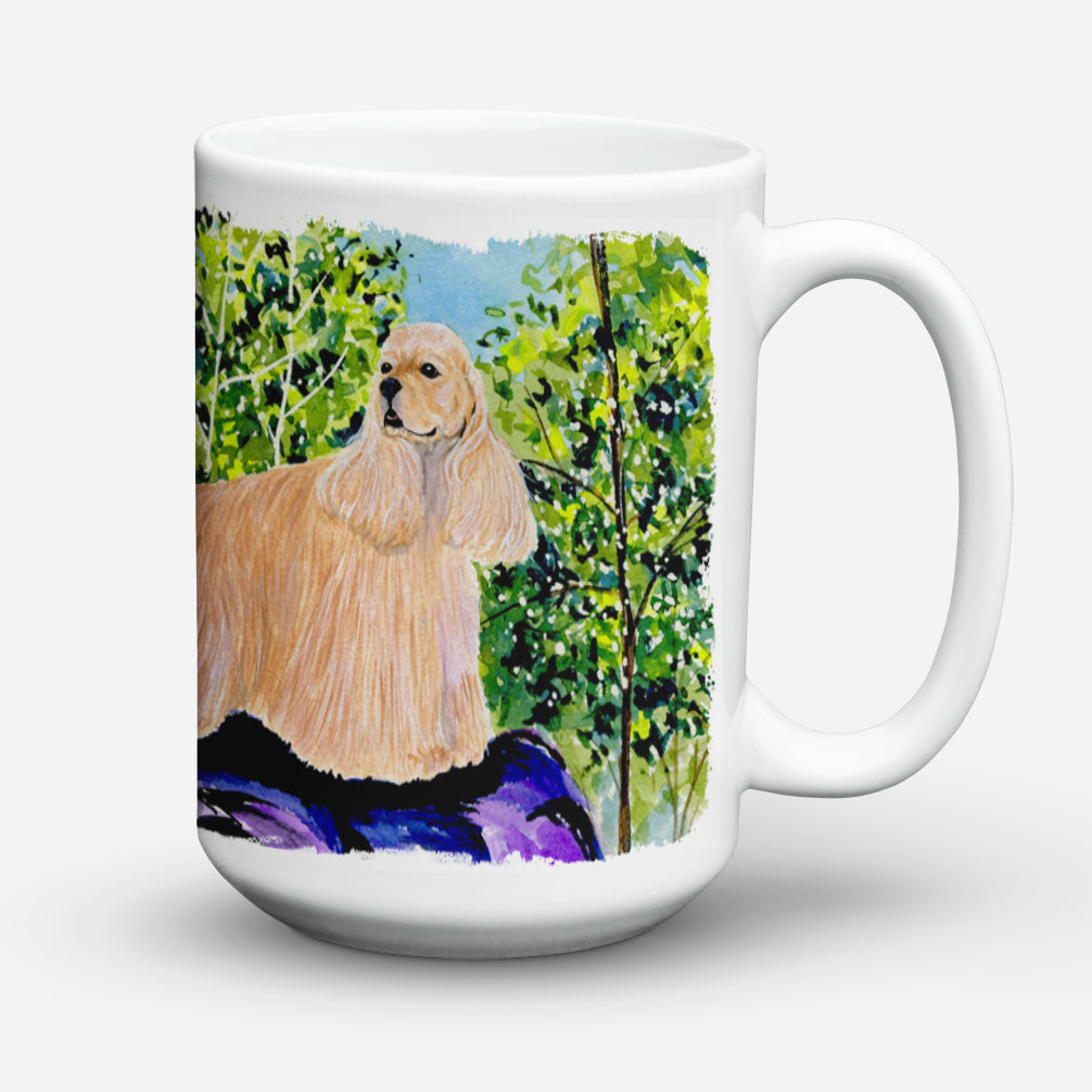 Cocker Spaniel Dishwasher Safe Microwavable Ceramic Coffee Mug 15 ounce SS8668CM15  the-store.com.