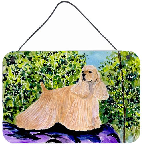 Cocker Spaniel Indoor Aluminium Metal Wall or Door Hanging Prints by Caroline's Treasures