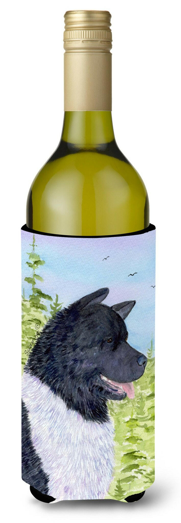 Akita Wine Bottle Beverage Insulator Beverage Insulator Hugger by Caroline's Treasures