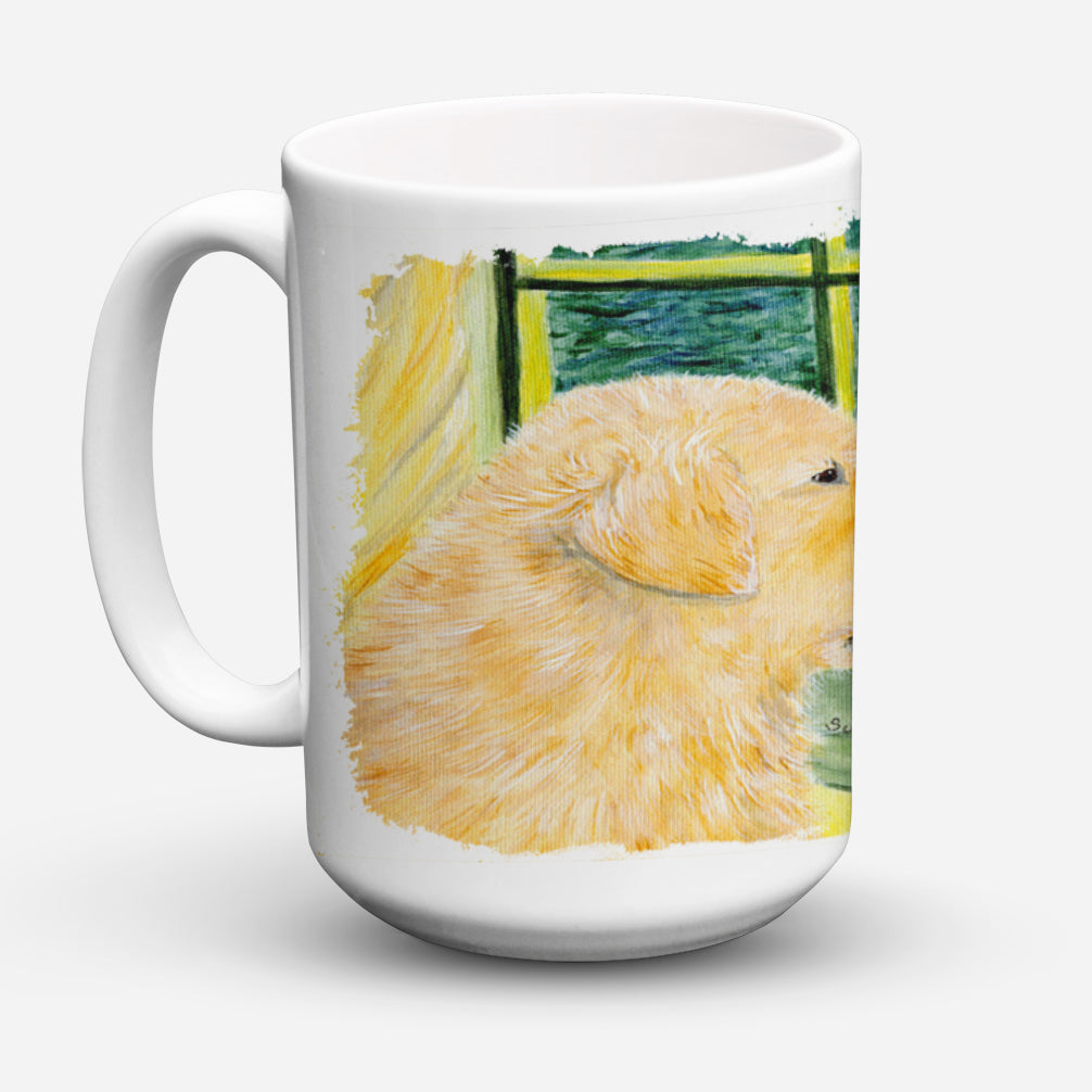 Golden Retriever Dishwasher Safe Microwavable Ceramic Coffee Mug 15 ounce SS8680CM15  the-store.com.