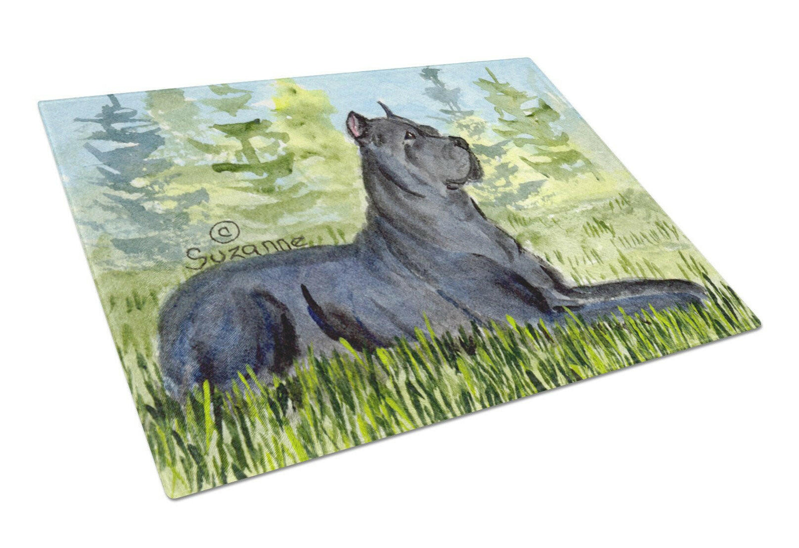 Cane Corso Glass Cutting Board Large by Caroline's Treasures