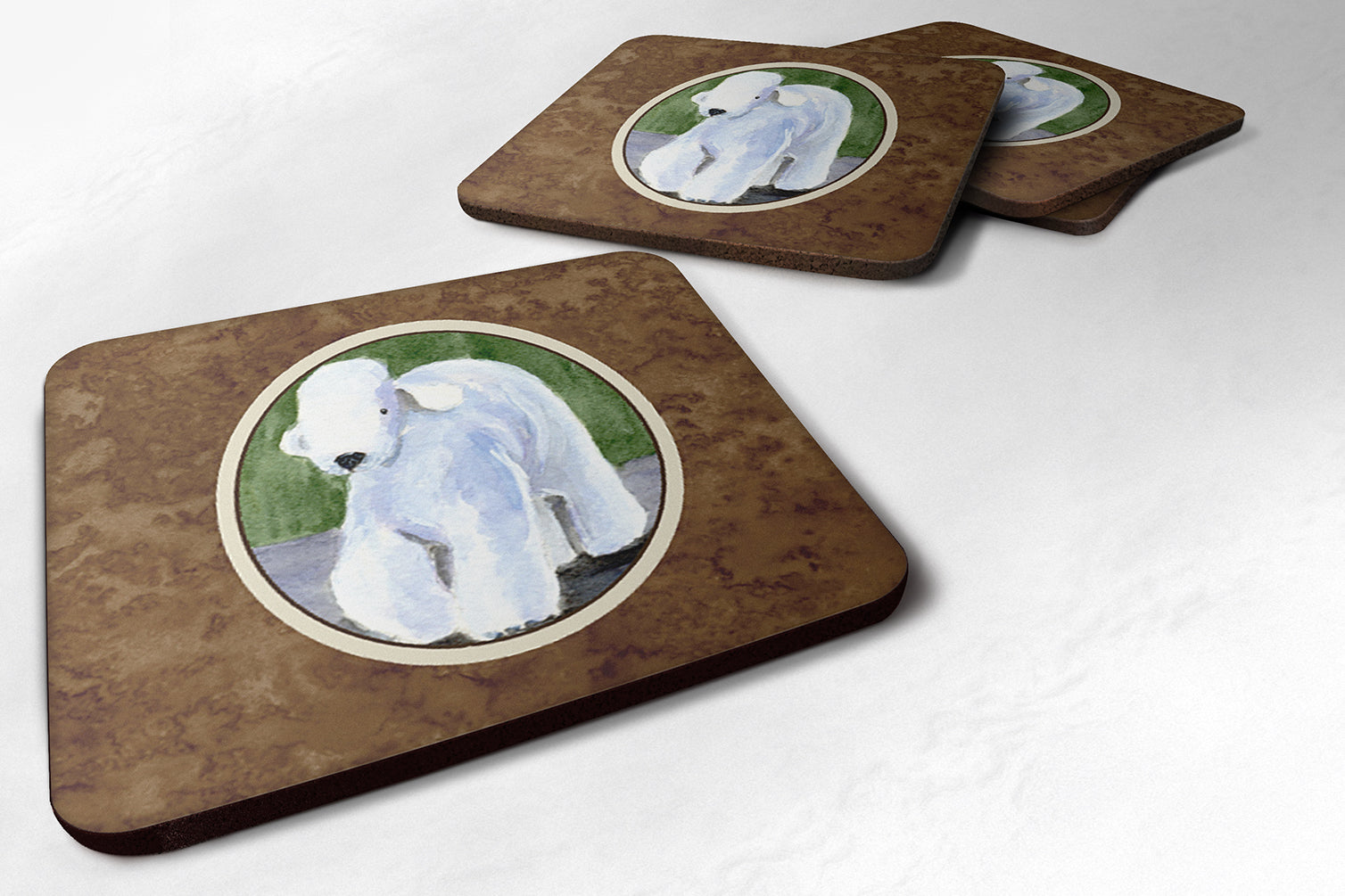 Set of 4 Bedlington Terrier Foam Coasters - the-store.com