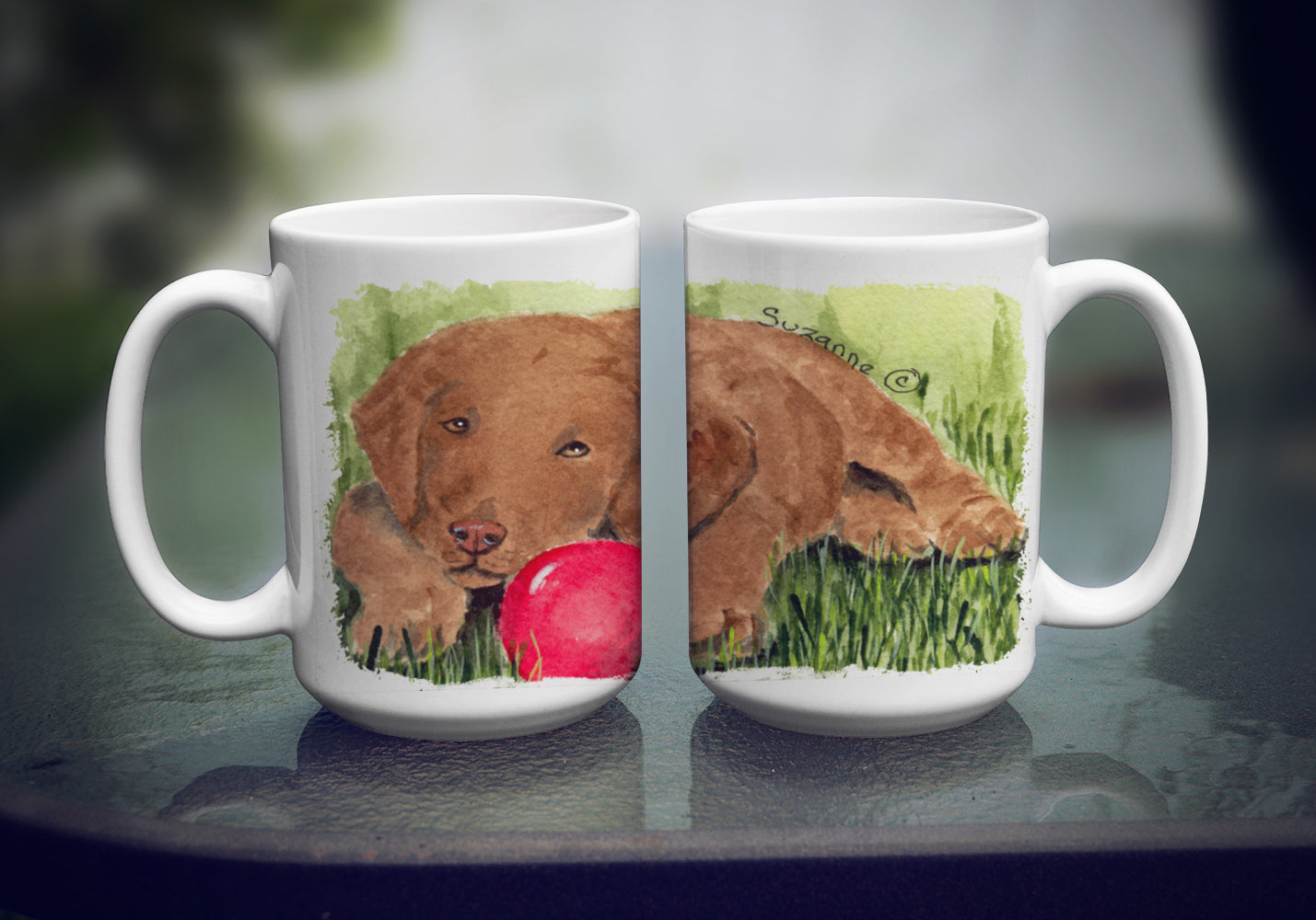 Curly Coated Retriever Dishwasher Safe Microwavable Ceramic Coffee Mug 15 ounce SS8684CM15  the-store.com.