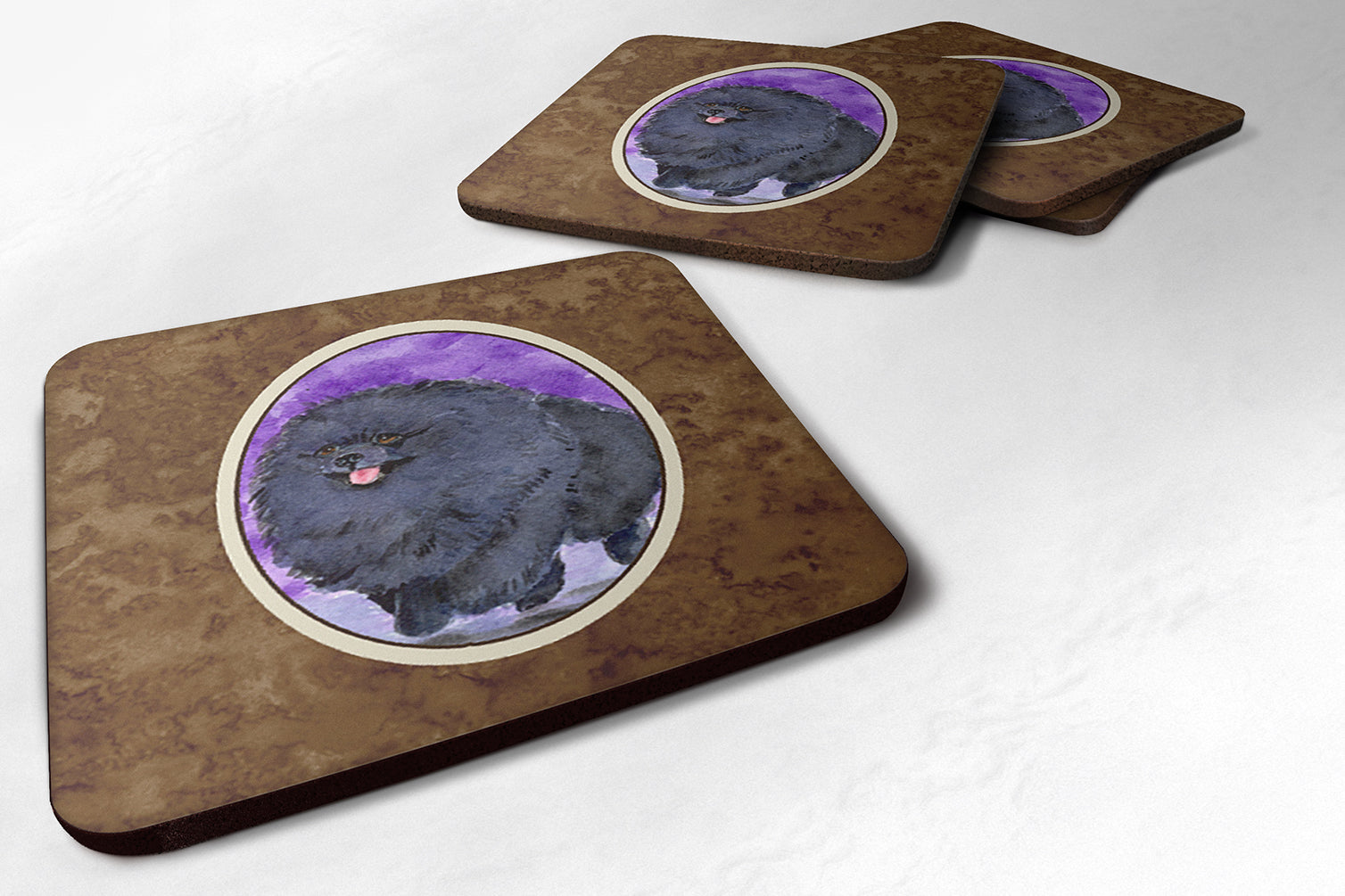 Set of 4 Pomeranian Foam Coasters - the-store.com