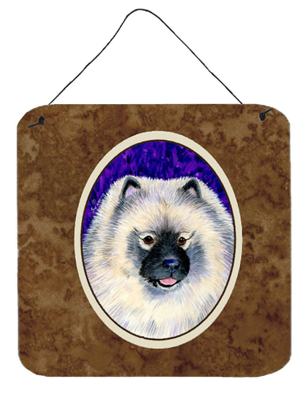 Keeshond Aluminium Metal Wall or Door Hanging Prints by Caroline's Treasures