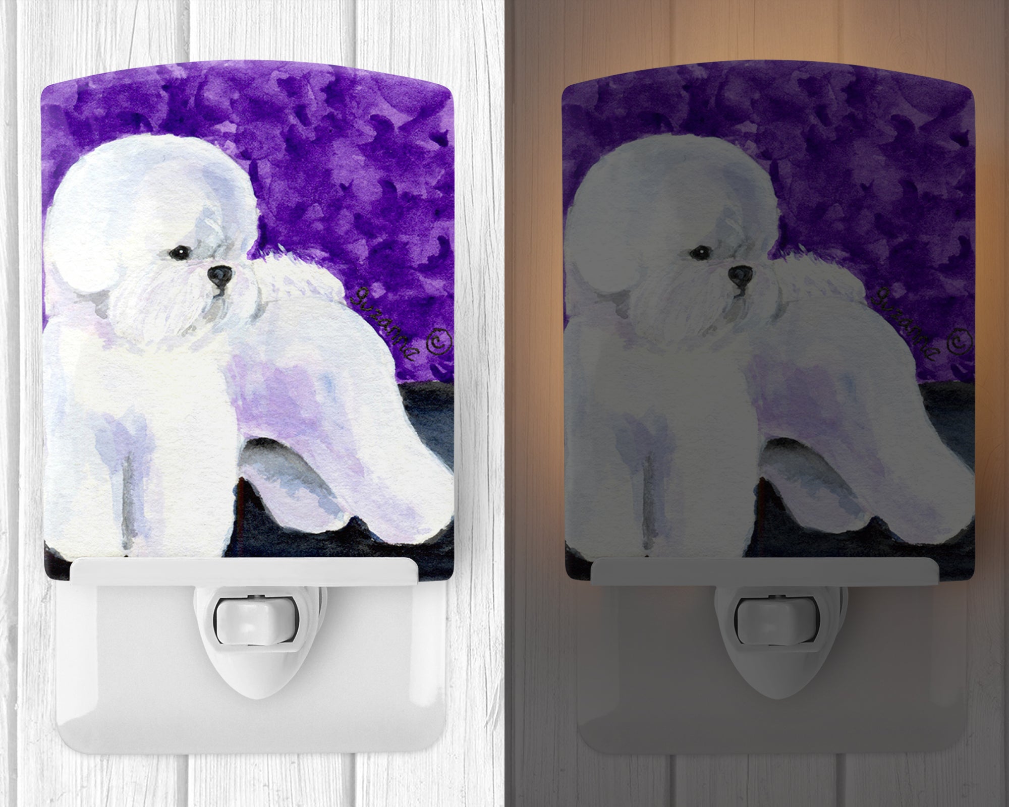 Bichon Frise Ceramic Night Light SS8692CNL - the-store.com