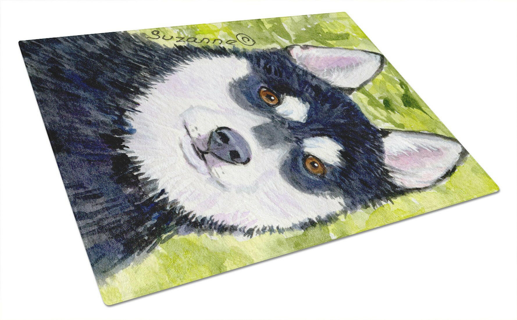 Klee Kai Glass Cutting Board Large by Caroline's Treasures