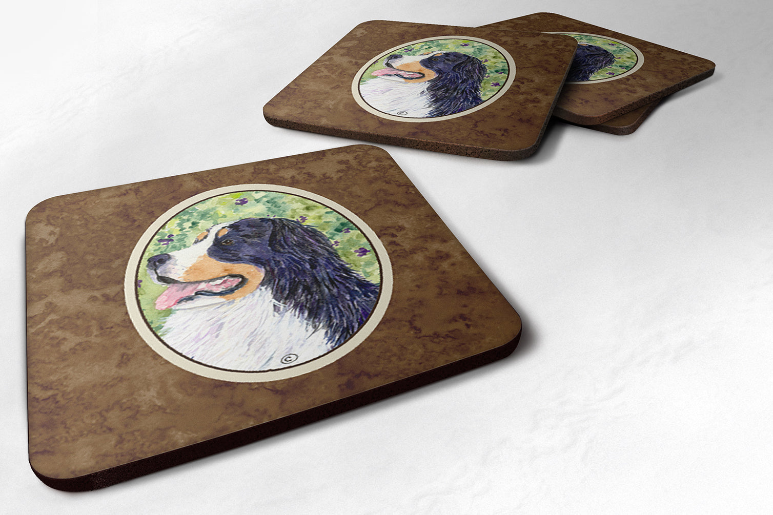 Set of 4 Bernese Mountain Dog Foam Coasters - the-store.com