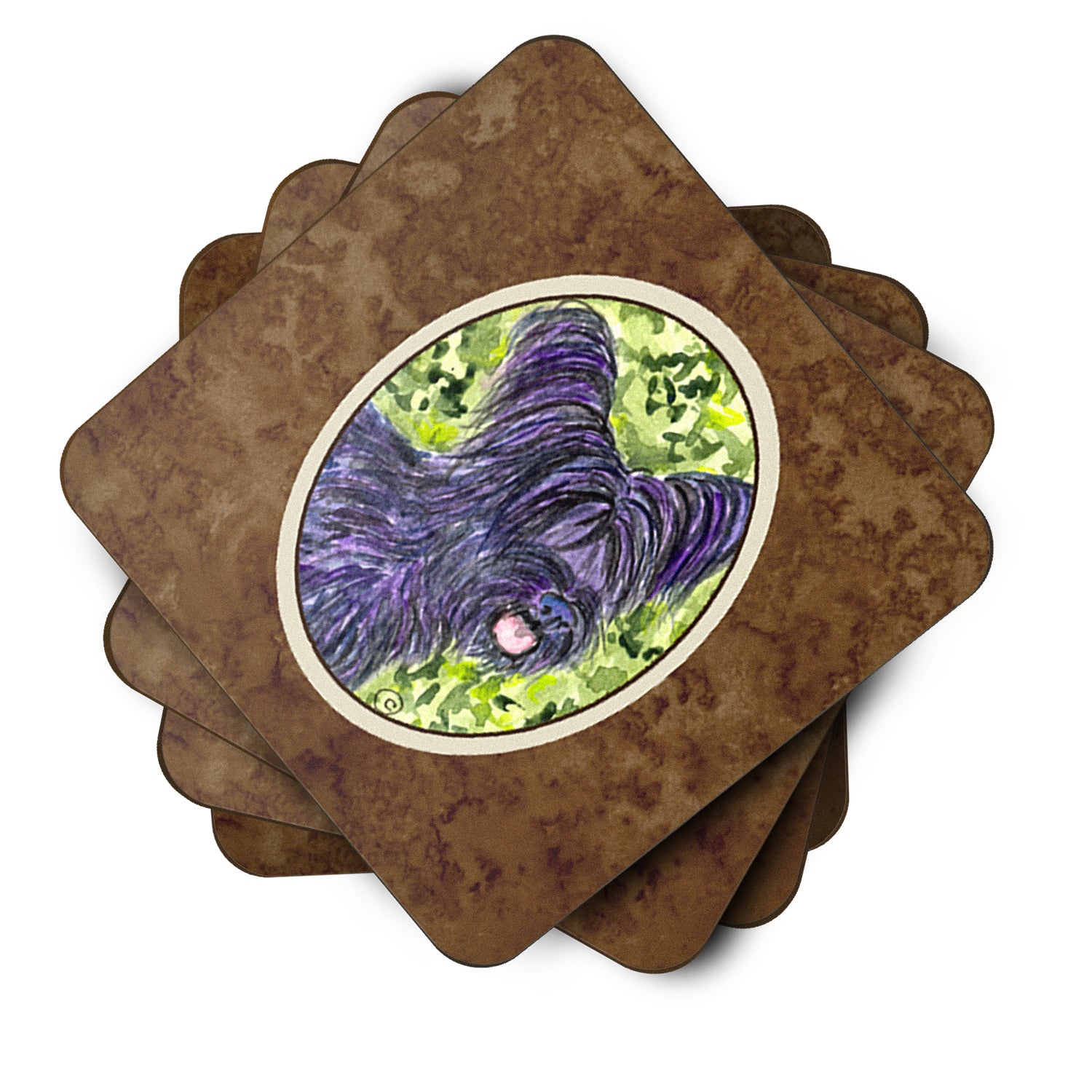 Set of 4 Skye Terrier Foam Coasters - the-store.com