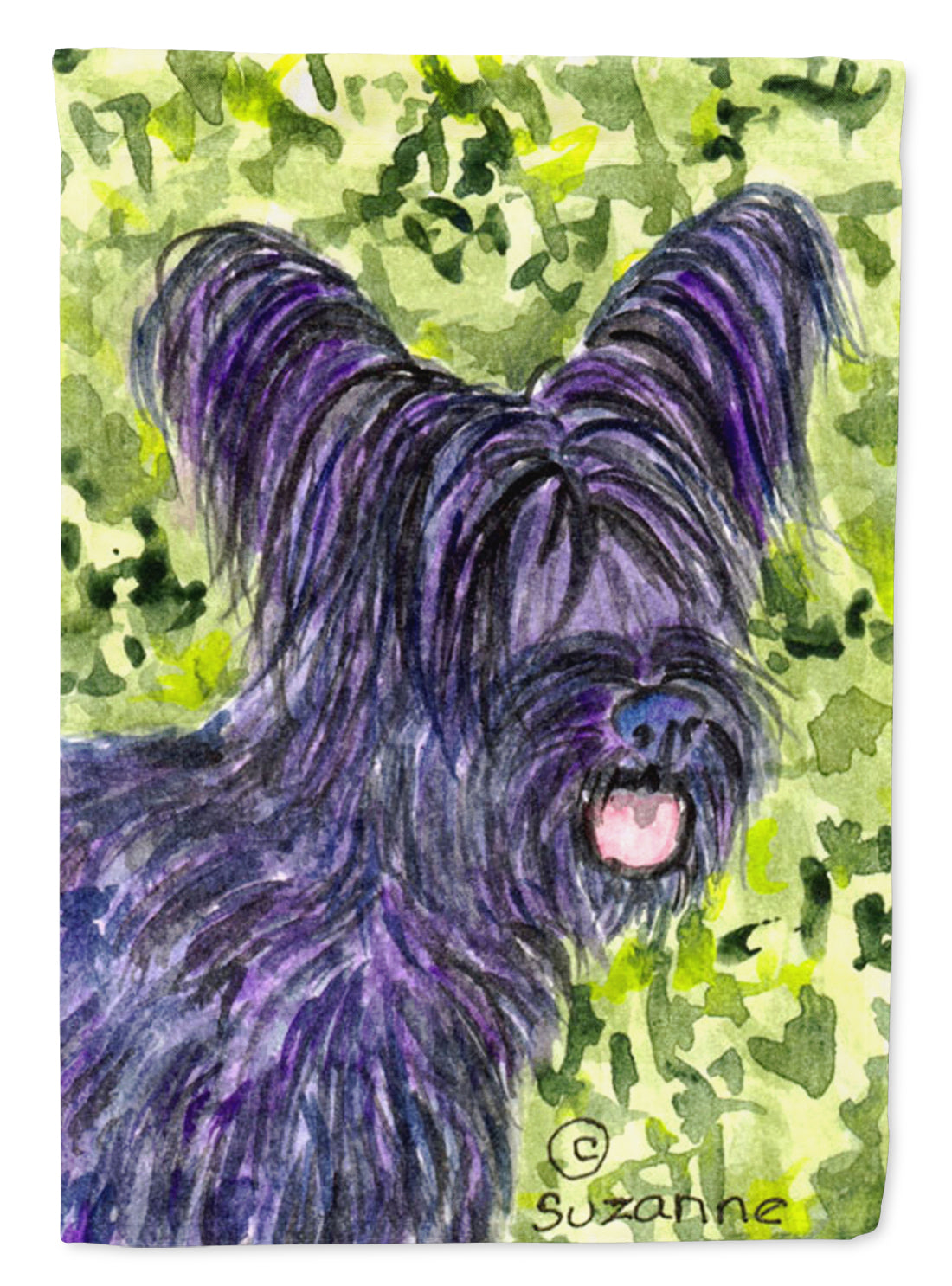 Skye Terrier Flag Garden Size.