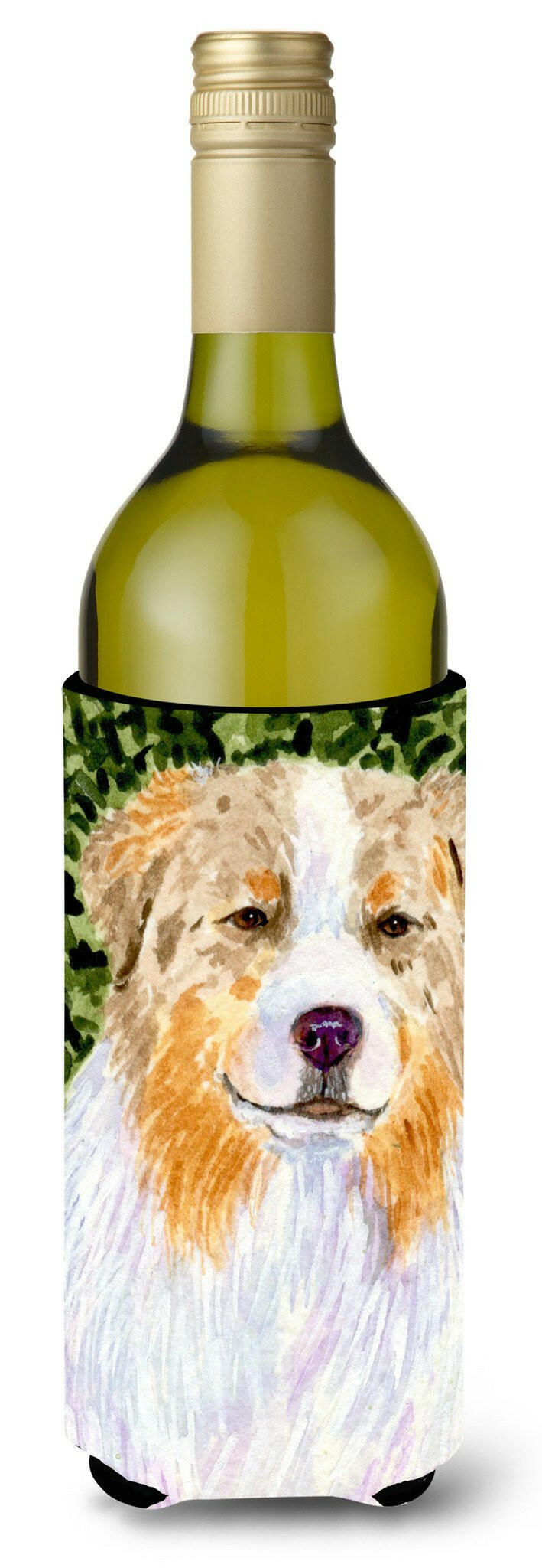 Australian Shepherd Wine Bottle Beverage Insulator Beverage Insulator Hugger SS8733LITERK by Caroline&#39;s Treasures