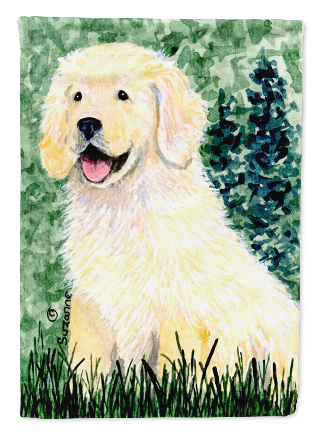 Golden Retriever Flag Canvas House Size  the-store.com.