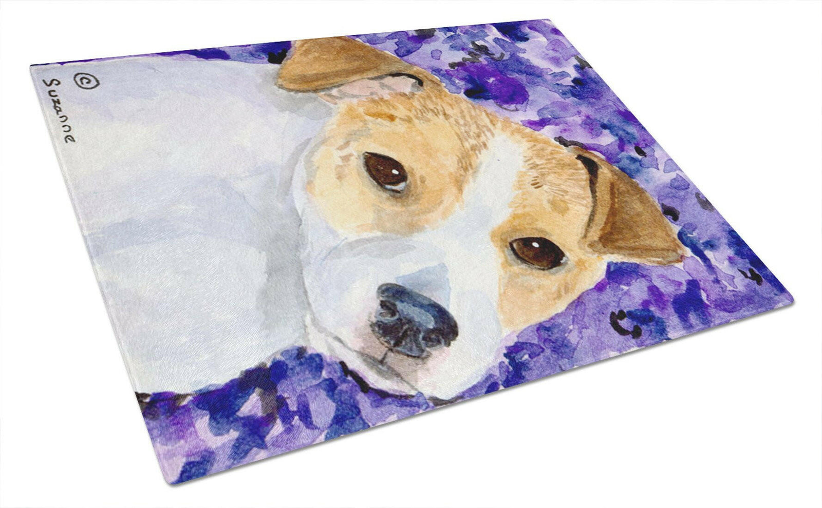 Jack Russell Terrier Glass Cutting Board Large by Caroline's Treasures