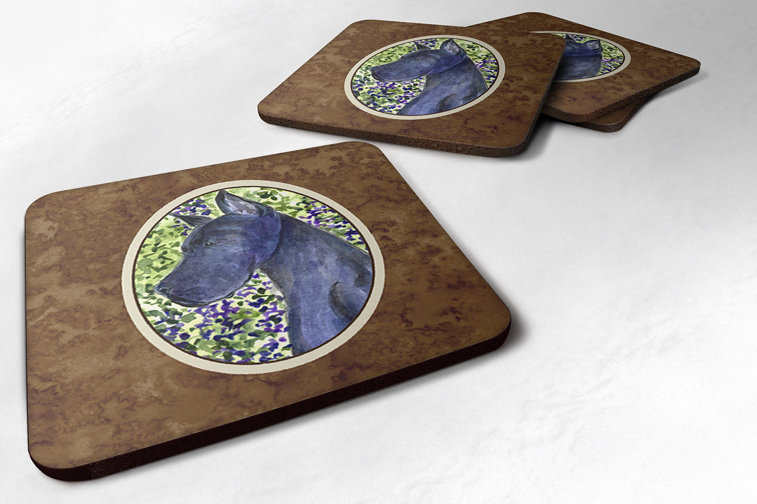 Set of 4 Great Dane Foam Coasters - the-store.com