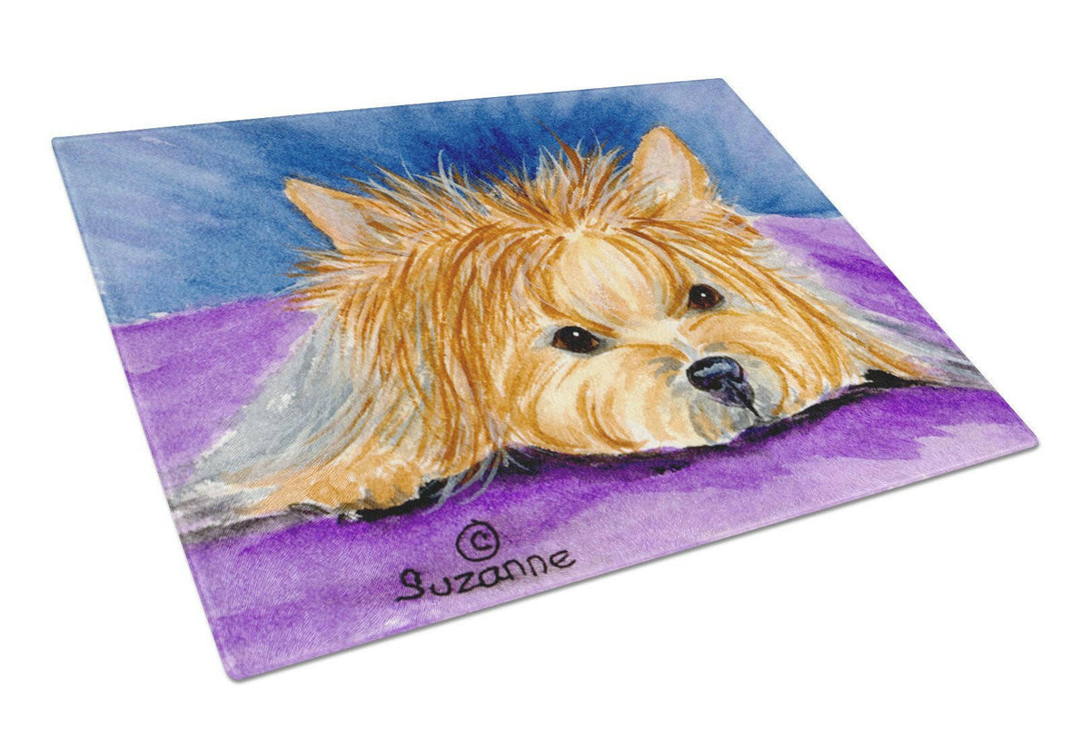 Yorkie Glass Cutting Board Large by Caroline&#39;s Treasures