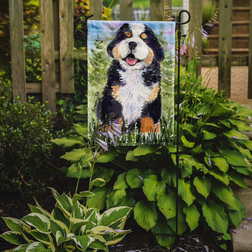 Bernese Mountain Dog Flag Garden Size.