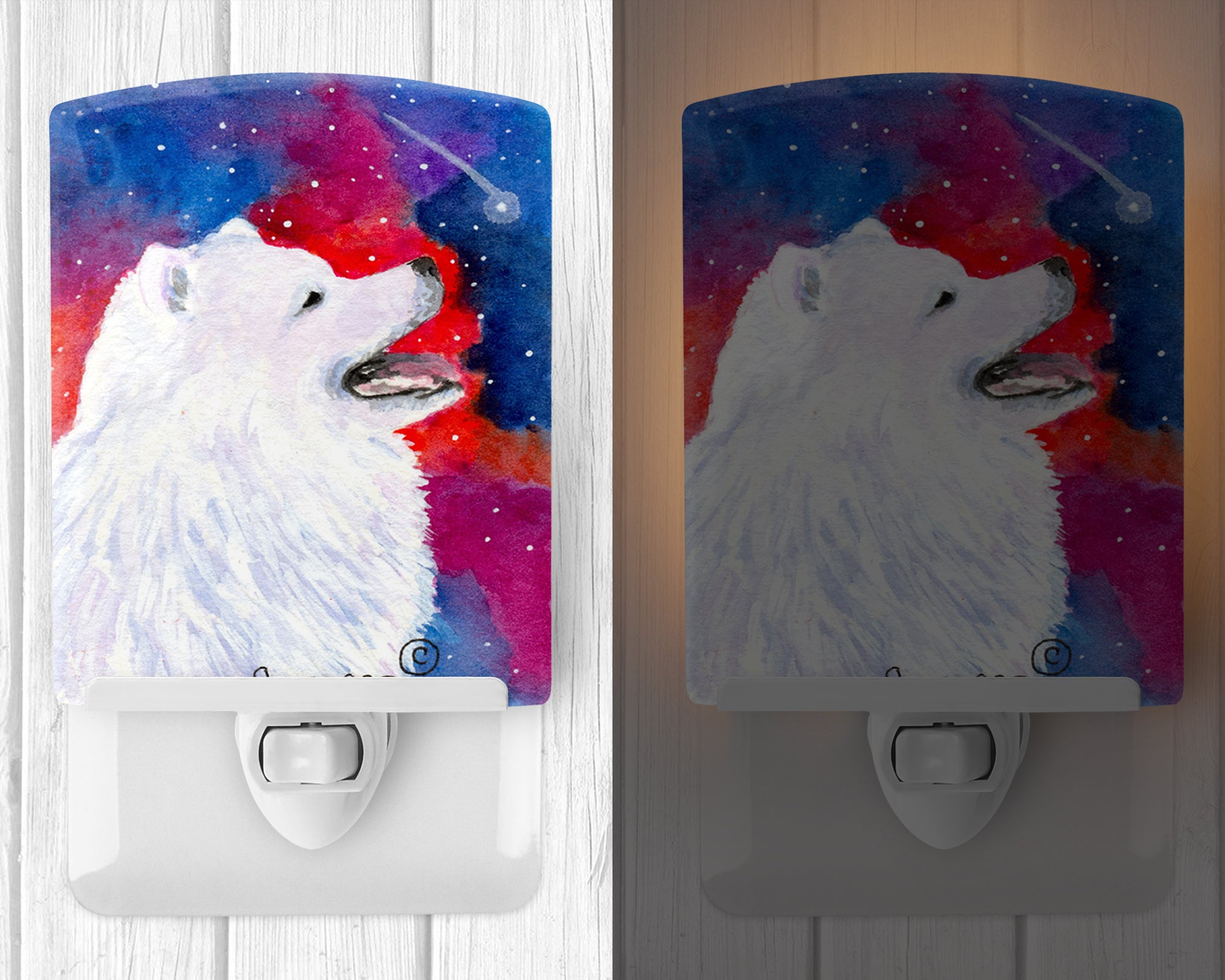 Samoyed Ceramic Night Light SS8752CNL - the-store.com