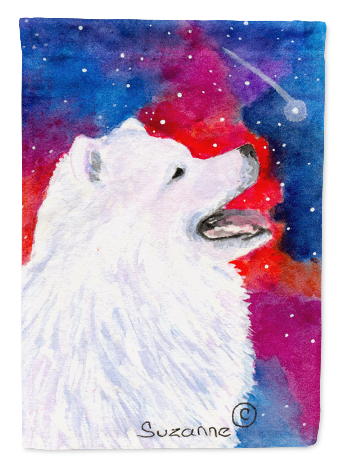 Samoyed Flag Garden Size.