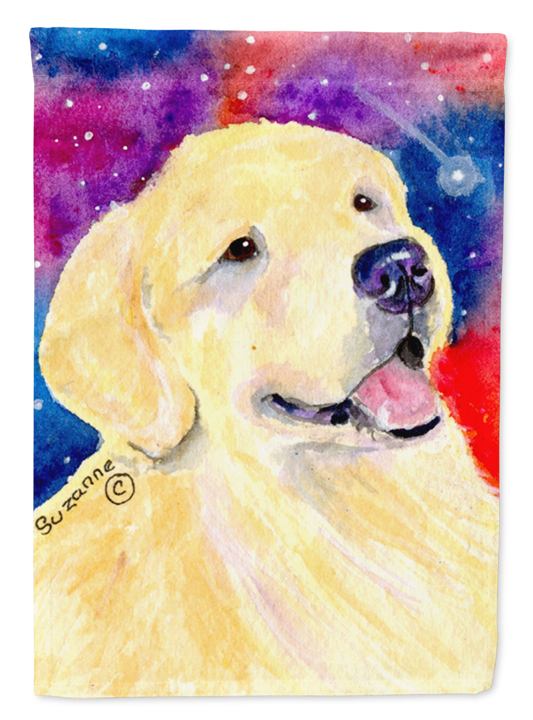 Golden Retriever Flag Canvas House Size  the-store.com.