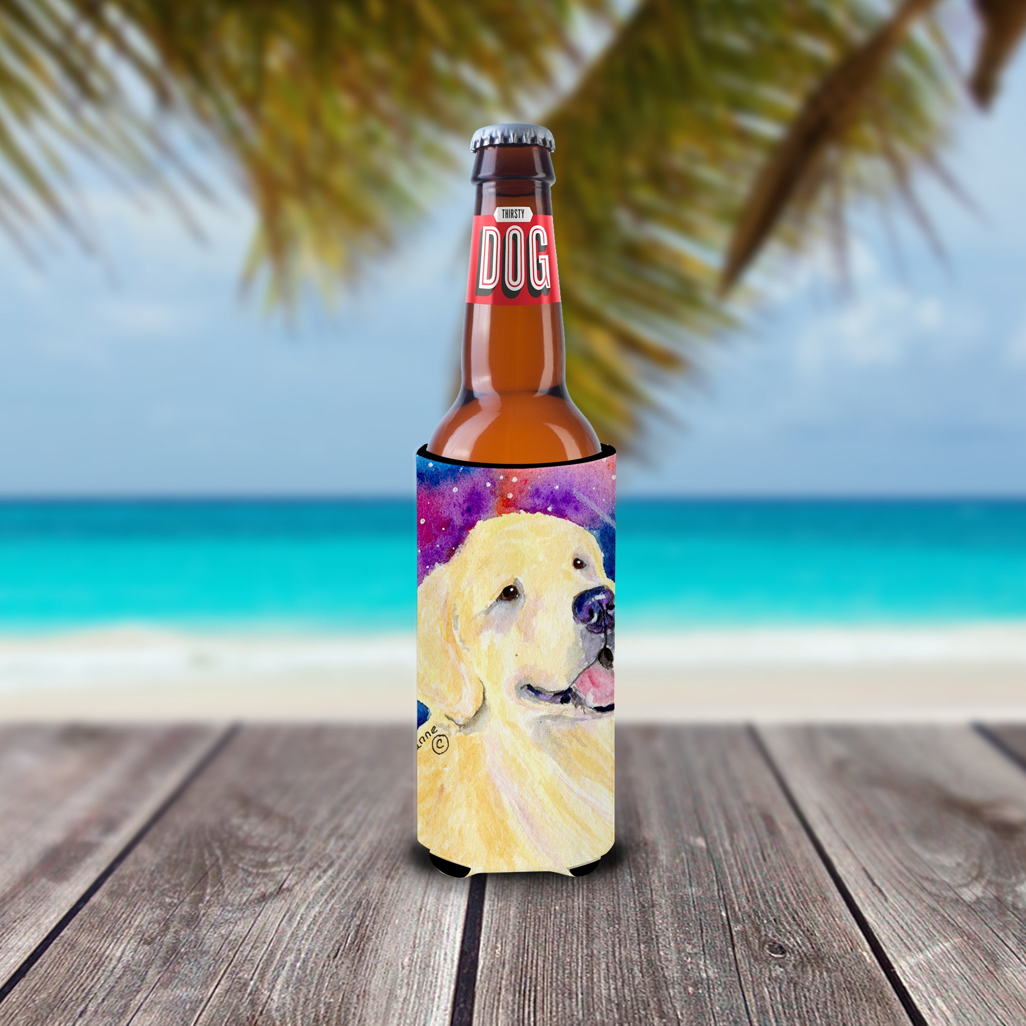 Golden Retriever Ultra Beverage Insulators for slim cans SS8753MUK.