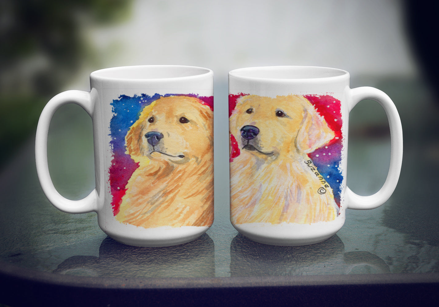 Golden Retriever Dishwasher Safe Microwavable Ceramic Coffee Mug 15 ounce SS8754CM15  the-store.com.