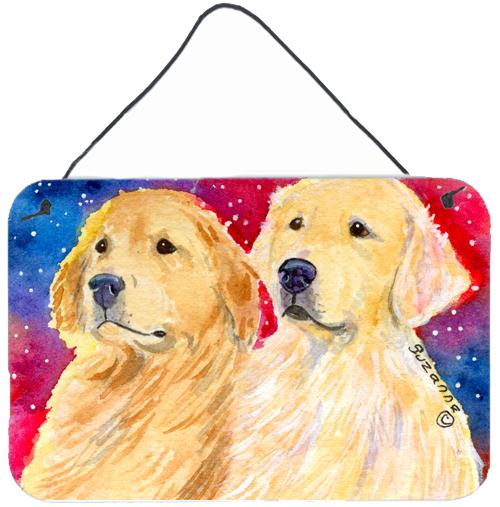 Golden Retriever Indoor Aluminium Metal Wall or Door Hanging Prints by Caroline's Treasures