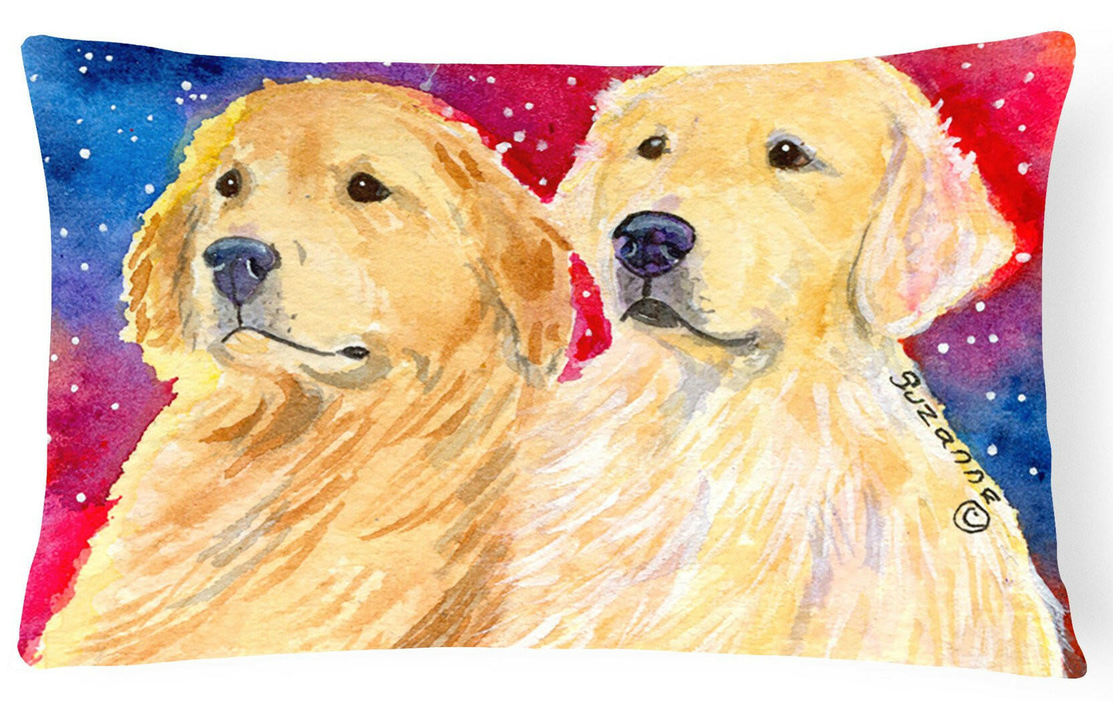 Golden Retriever Decorative   Canvas Fabric Pillow by Caroline's Treasures