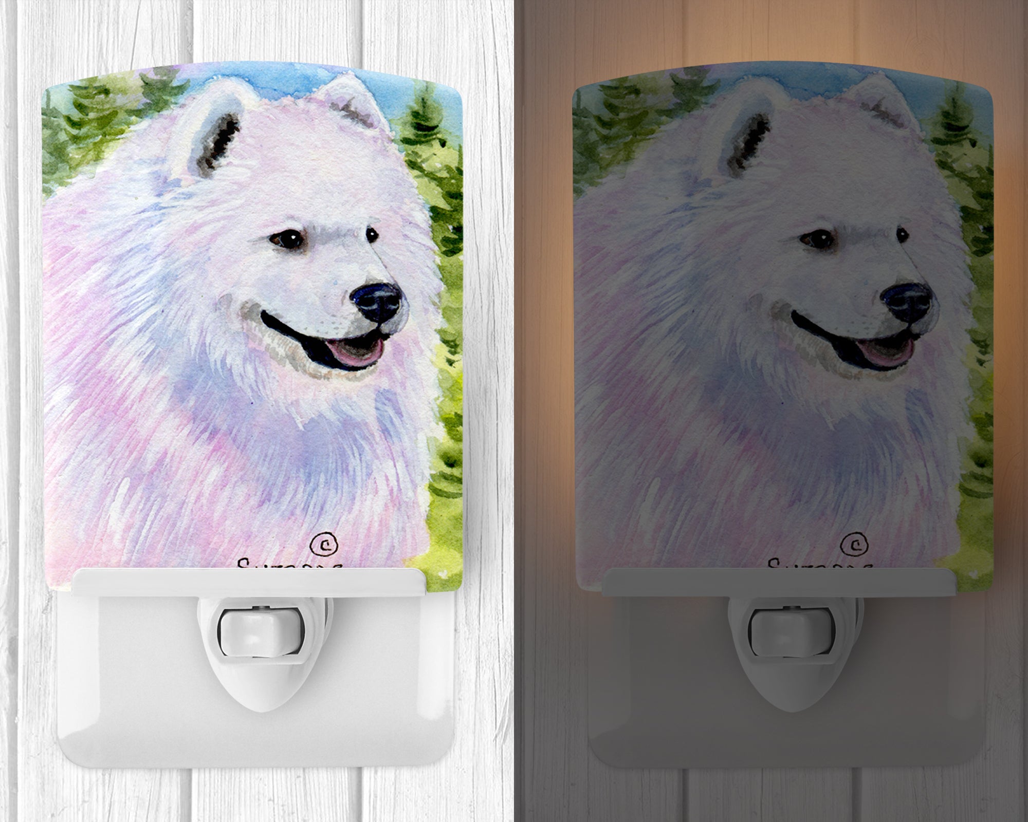 Samoyed Ceramic Night Light SS8755CNL - the-store.com