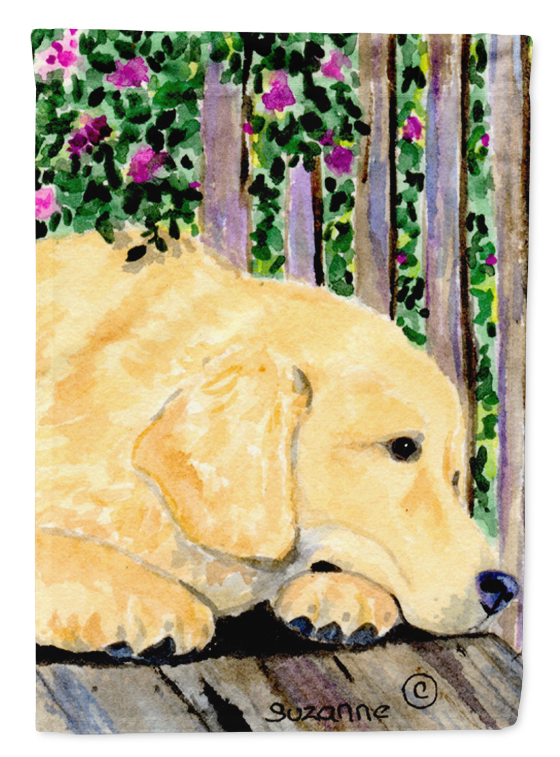 Golden Retriever Flag Canvas House Size  the-store.com.