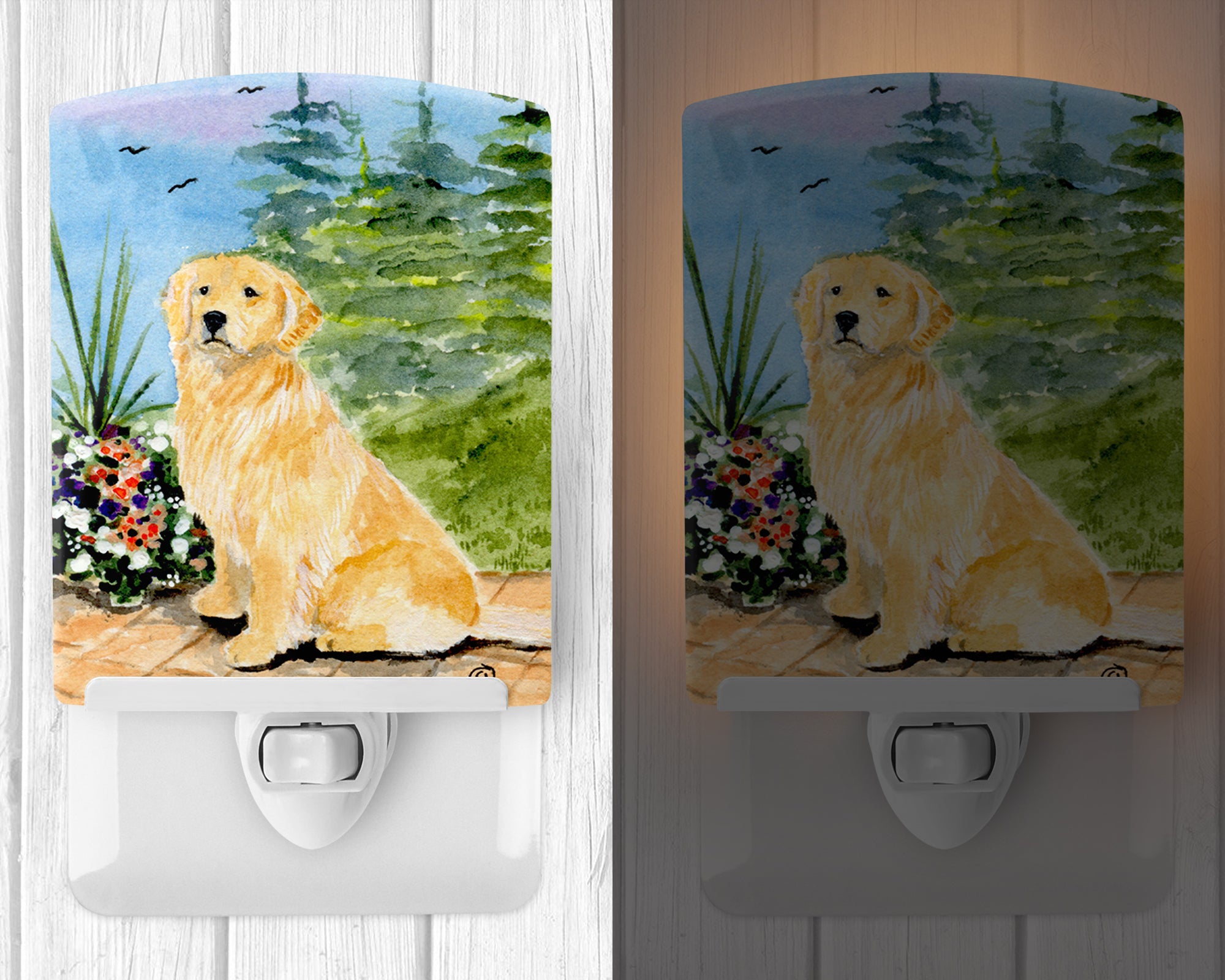 Golden Retriever Ceramic Night Light SS8758CNL - the-store.com