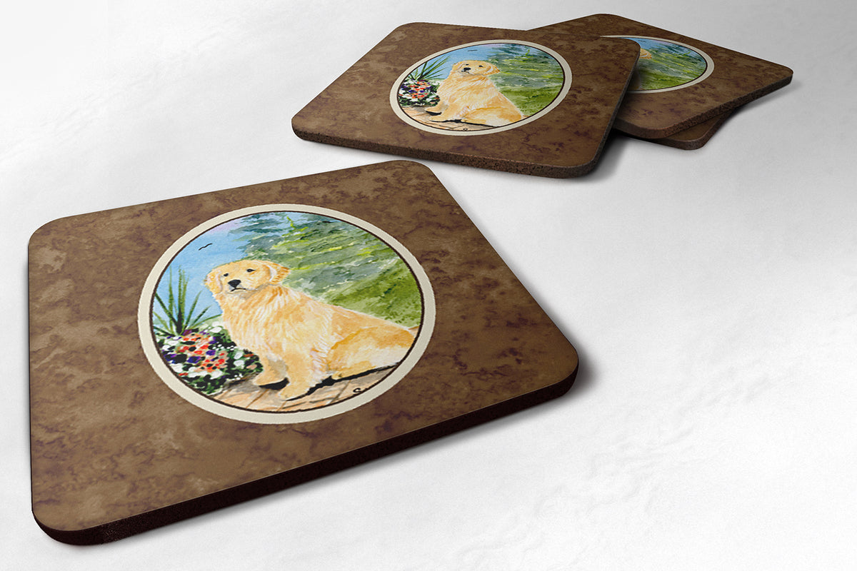 Set of 4 Golden Retriever Foam Coasters - the-store.com