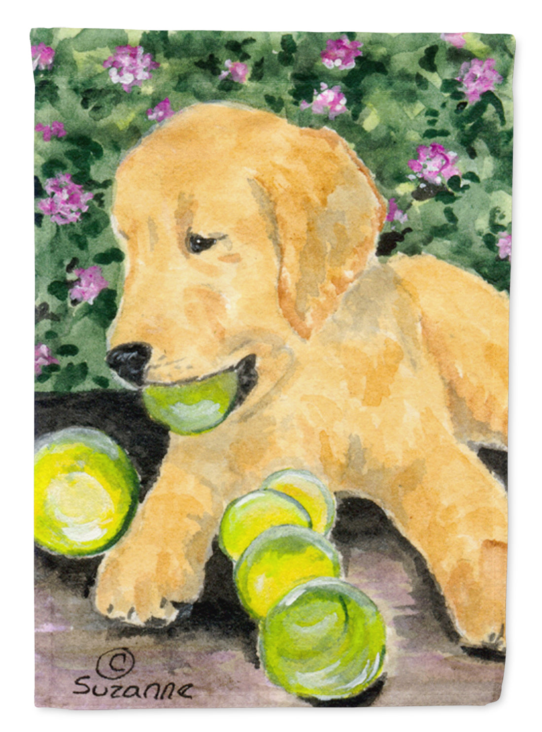 Golden Retriever Flag Canvas House Size  the-store.com.