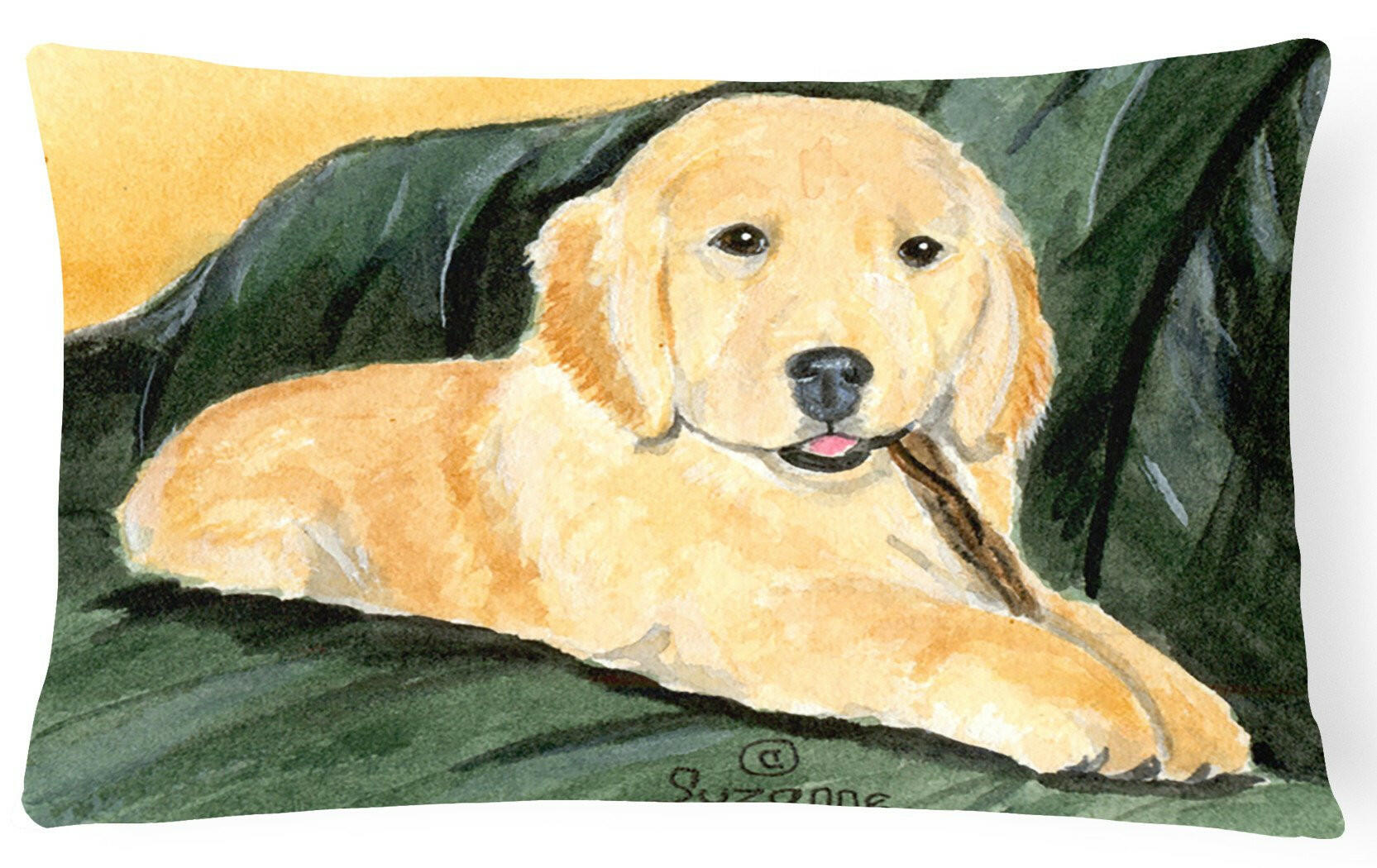 Golden Retriever Decorative   Canvas Fabric Pillow by Caroline's Treasures