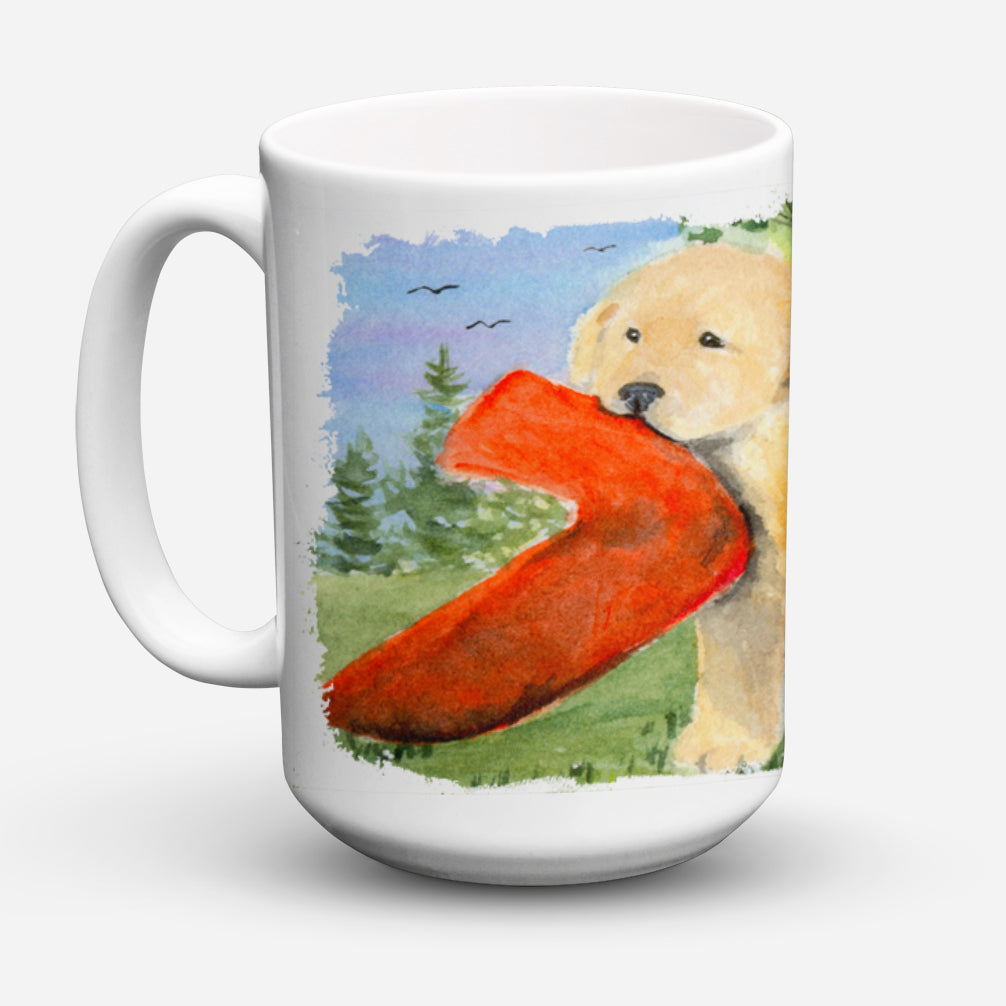 Golden Retriever Dishwasher Safe Microwavable Ceramic Coffee Mug 15 ounce SS8762CM15  the-store.com.