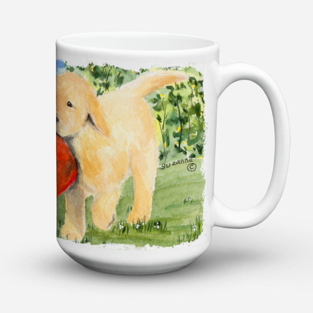 Golden Retriever Dishwasher Safe Microwavable Ceramic Coffee Mug 15 ounce SS8762CM15  the-store.com.