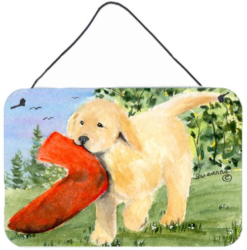 Golden Retriever Indoor Aluminium Metal Wall or Door Hanging Prints by Caroline's Treasures