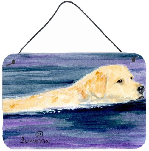 Golden Retriever Indoor Aluminium Metal Wall or Door Hanging Prints by Caroline's Treasures