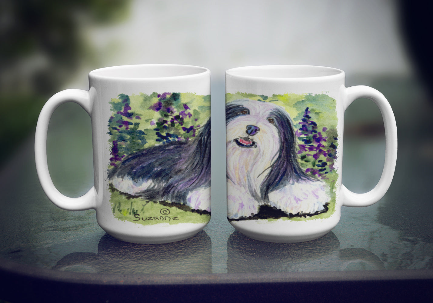 Bearded Collie Dishwasher Safe Microwavable Ceramic Coffee Mug 15 ounce SS8816CM15  the-store.com.