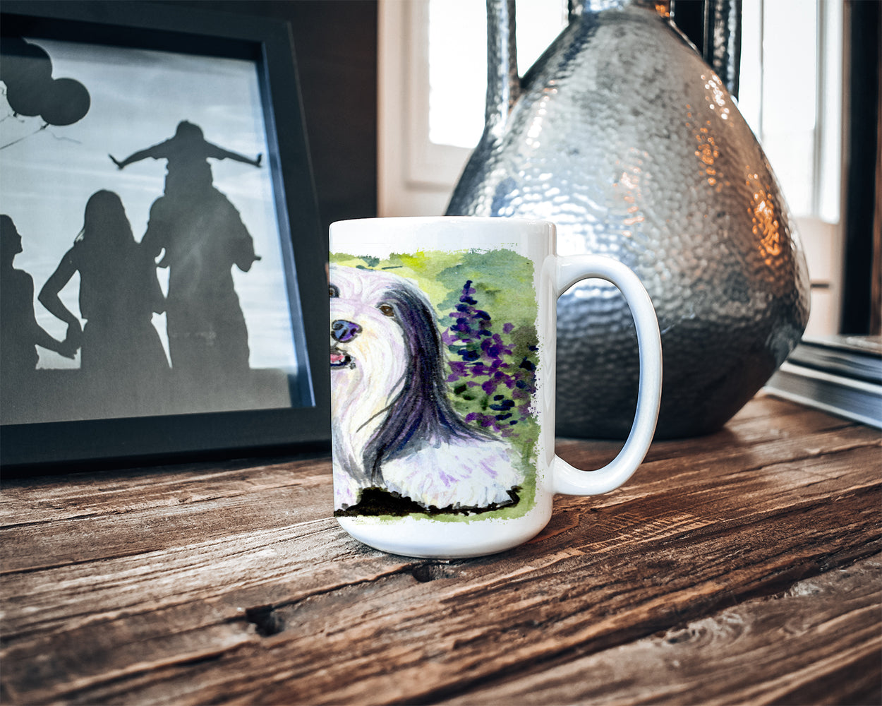 Bearded Collie Dishwasher Safe Microwavable Ceramic Coffee Mug 15 ounce SS8816CM15  the-store.com.