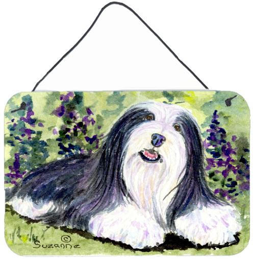 Bearded Collie Indoor Aluminium Metal Wall or Door Hanging Prints by Caroline's Treasures