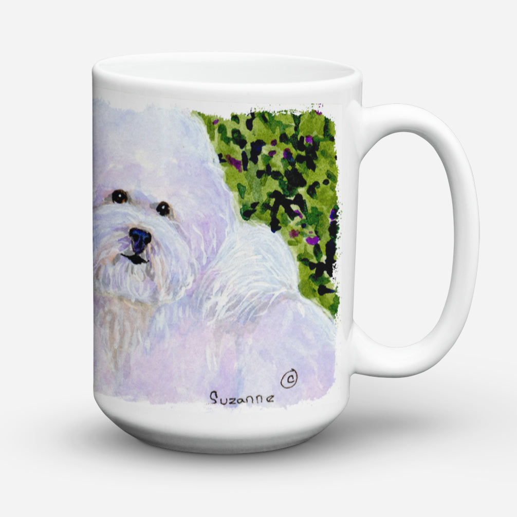 Bichon Frise Dishwasher Safe Microwavable Ceramic Coffee Mug 15 ounce SS8817CM15  the-store.com.