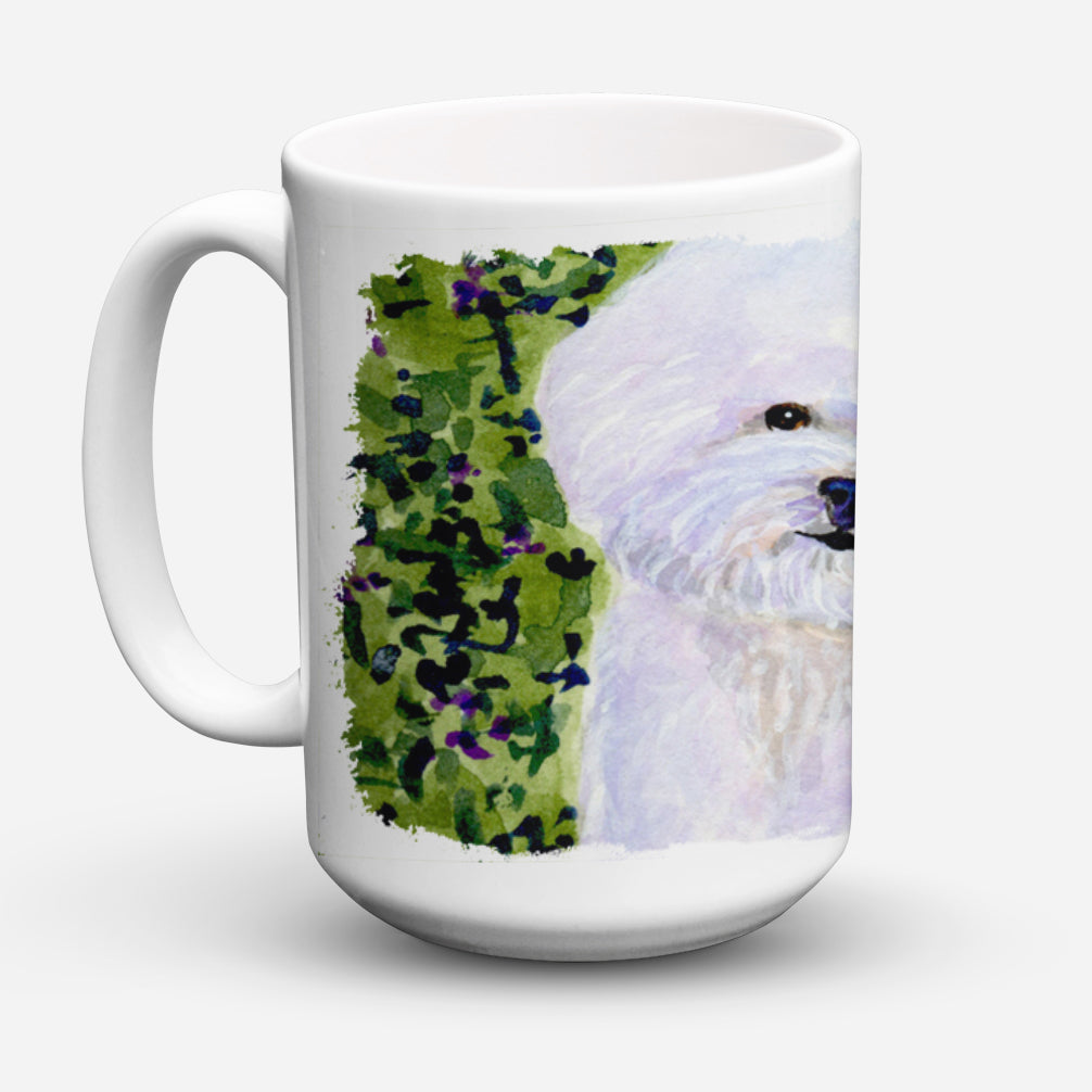 Bichon Frise Dishwasher Safe Microwavable Ceramic Coffee Mug 15 ounce SS8817CM15  the-store.com.