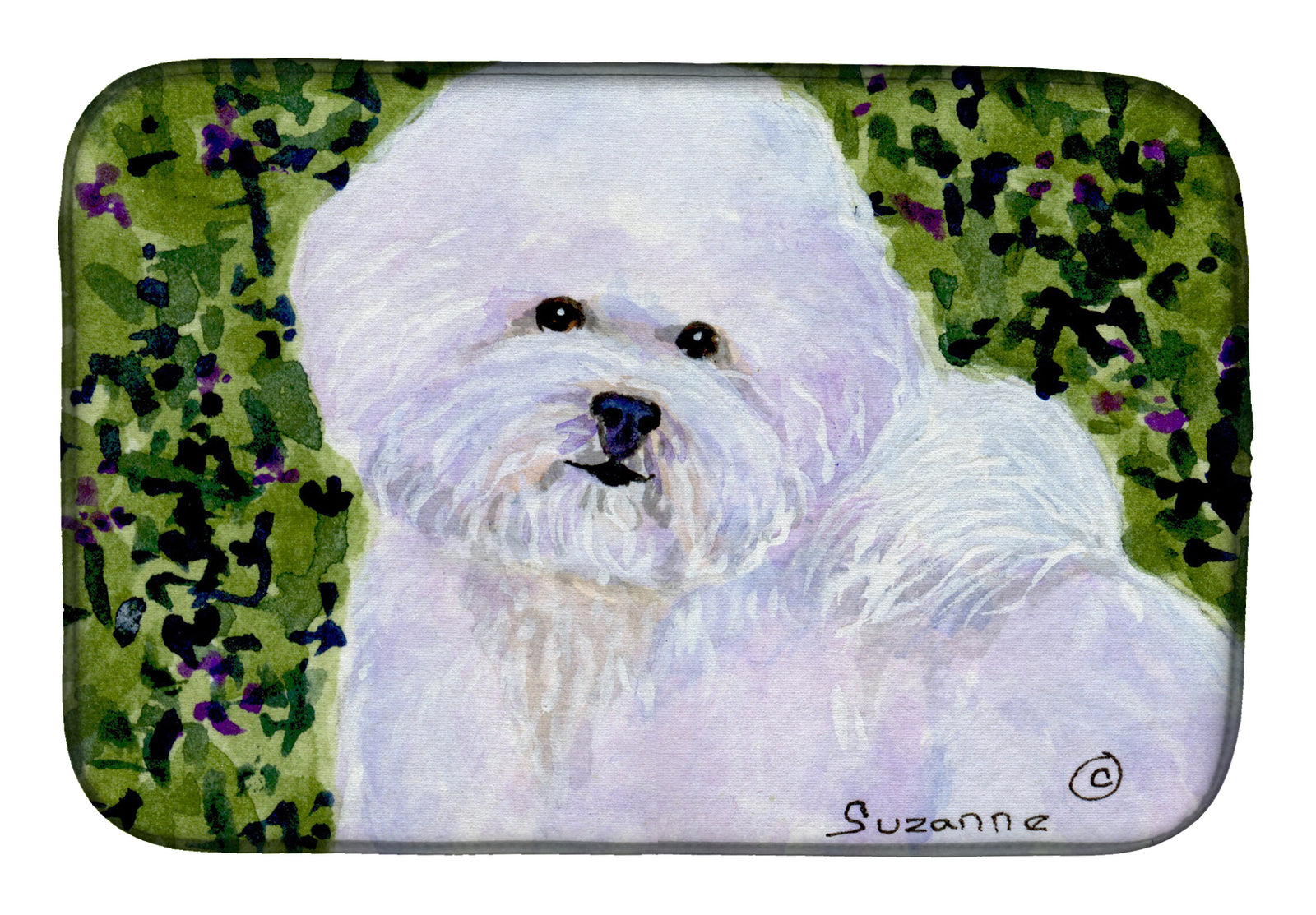 Bichon Frise Dish Drying Mat SS8817DDM  the-store.com.