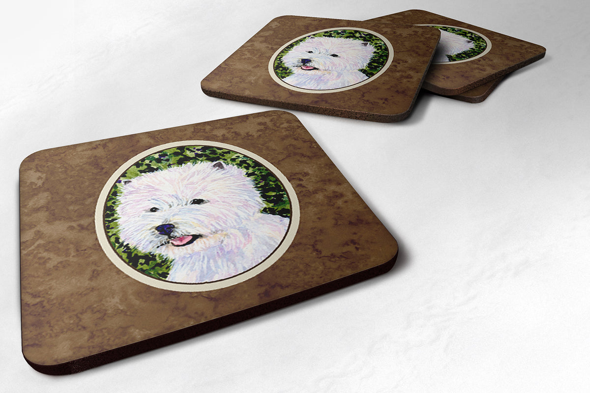 Set of 4 Westie Foam Coasters - the-store.com