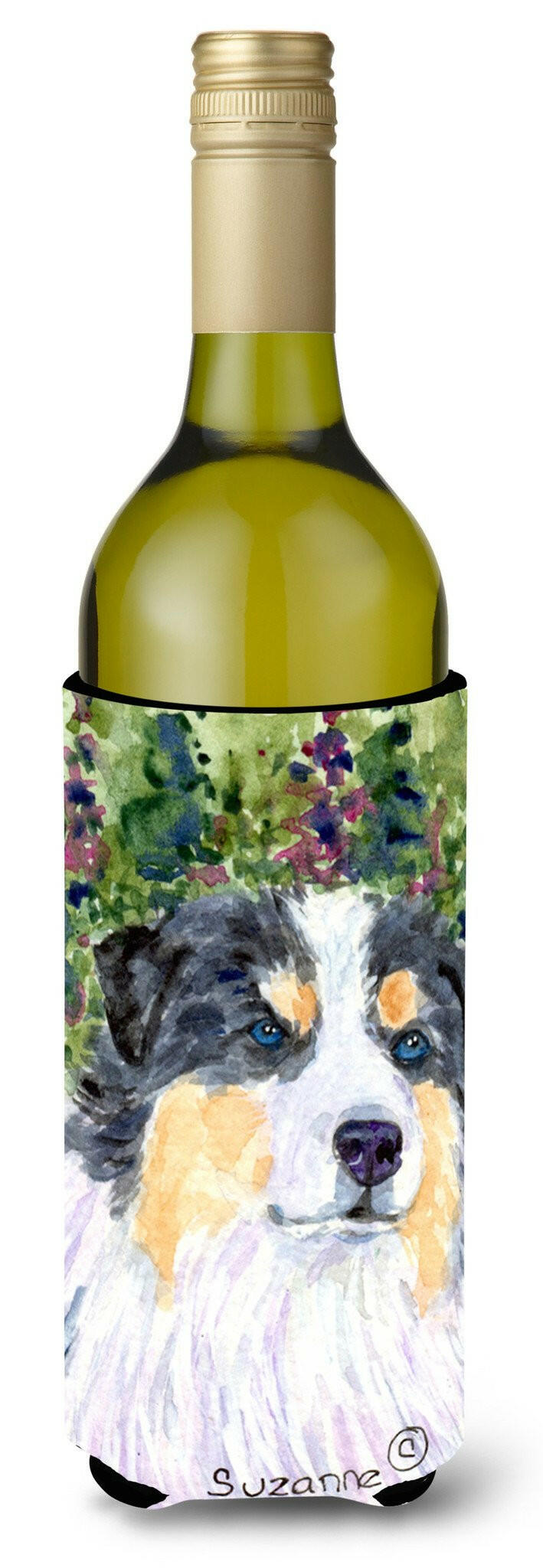 Australian Shepherd Wine Bottle Beverage Insulator Beverage Insulator Hugger SS8821LITERK by Caroline's Treasures