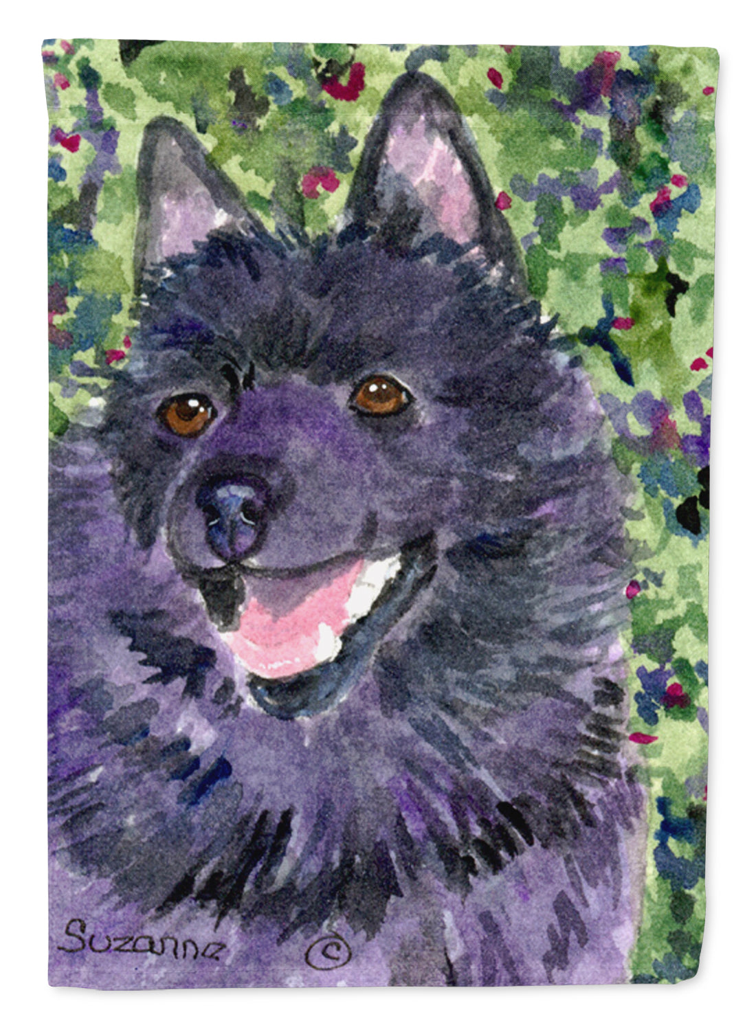 Schipperke Flag Garden Size.